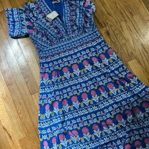 Boden Ponte Puff Sleeve Tea Dress